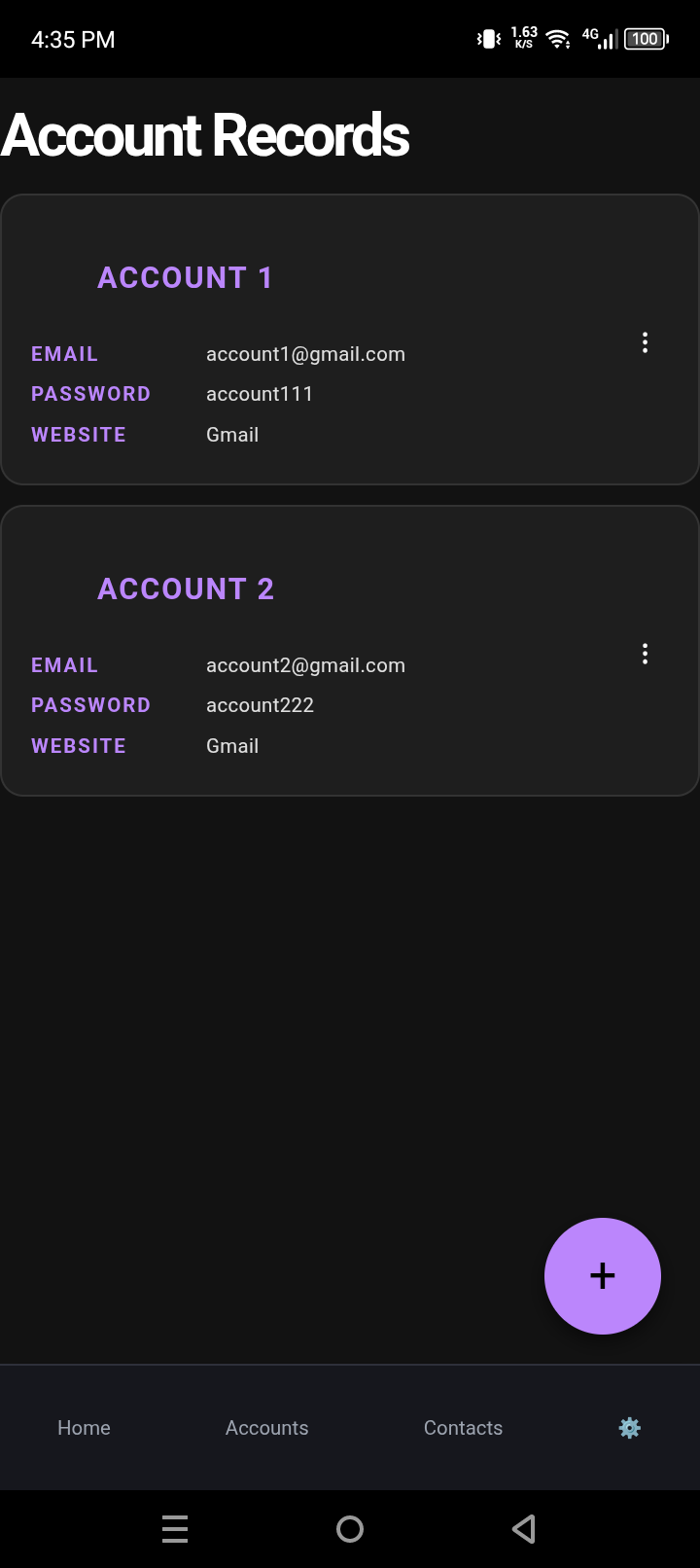 Account Management Dashboard